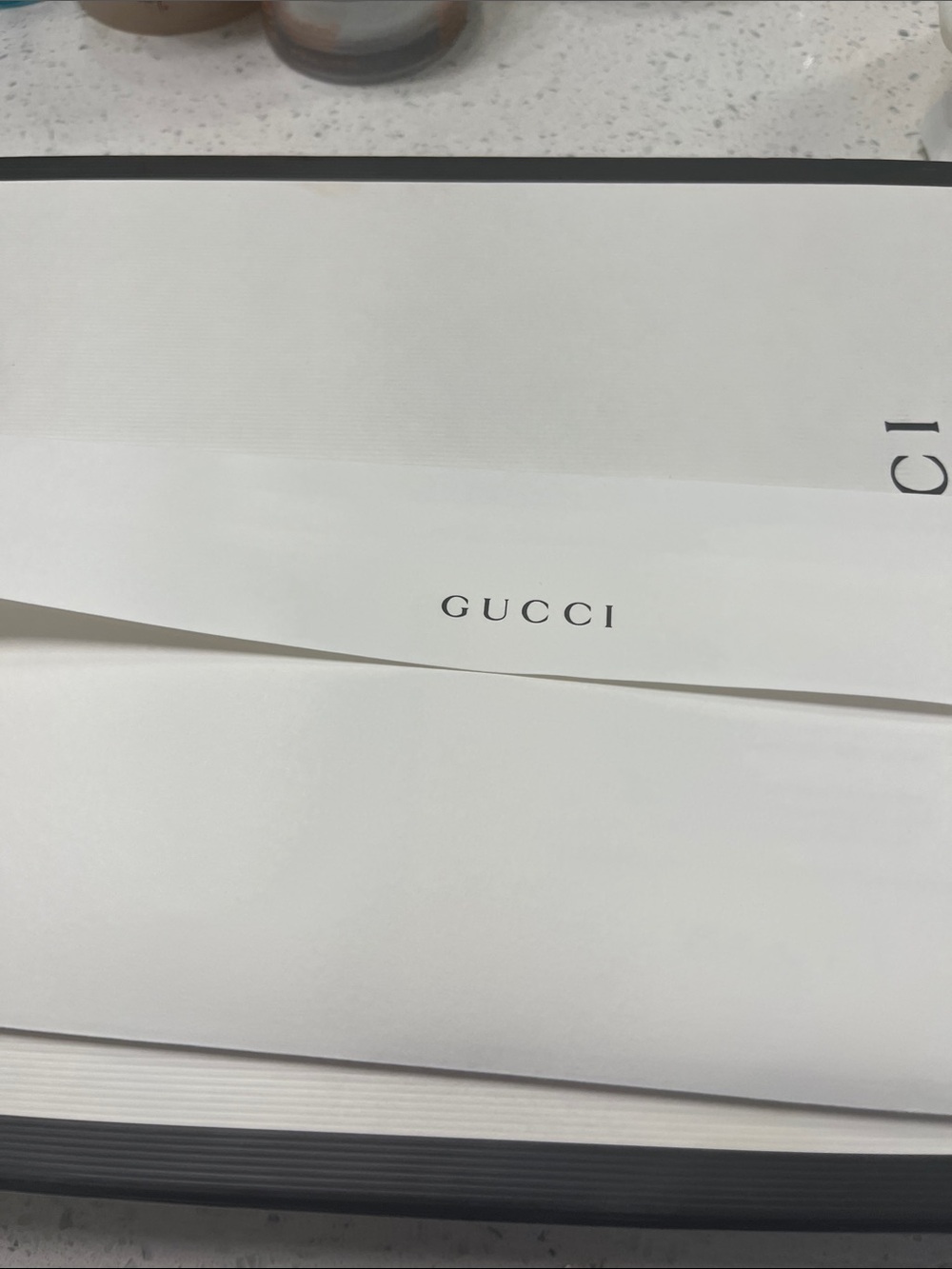Gucci Beige GG Supreme High-Top Sneakers with Green Trim - Picture 7 of 9